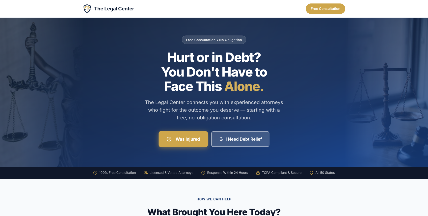 The Legal Center website